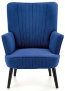 Kreslo Delgado námornícka modrá/čierna