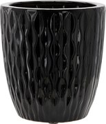 Keramický obal na květináč SLOWNY 32 cm černý