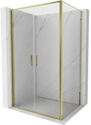 Mexen Exo, výklopný sprchový kút 80 x 70 cm, číre sklo, zlatá, 814-080-070-50-00