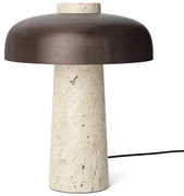 Audo Copenhagen Stmievateľná stolná lampa Reverse Travertine Bronzed Brass