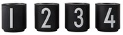 Porcelánové svietniky v súprave 4 ks Mini - Design Letters