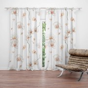 Sablio Záves Biela orchidea: 2ks 140x250cm