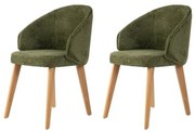 Súprava jedálenských stoličiek Bentley Green and Light Oak, 2 ks