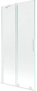 Mexen Velar vaňová zástena dvojkrídlová Posuvný 90 x 150 cm, Priehľadné, Biela - 896-090-000-01-20