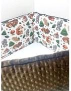 INTERMEDIC SK Mantinel do postieľky Veverička / minky hnedá – 180x30 cm