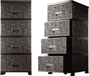 Elegantná plastová komoda TMAVOHNEDÁ