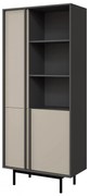 Regál Wektus 3D WK02, Farby: antracit / svetlobéžová