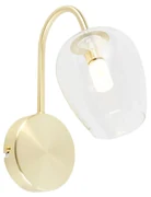 Inteligentná nástenná lampa zlatá so sklom vrátane Wifi G9 - Elien