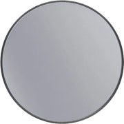 Erga Round, okrúhle zrkadlo 50cm, čierny rám, ERG-V01-ROUND-5050-BK