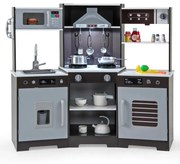 Detská kuchynka na hranie s realistickými zvukmi Svetlá drevená súprava hračiek na varenie hnedá