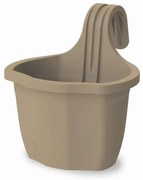 Kvetináč Nizza Balcony S 23x18x24,5h 3lt Mocca Nbm-23