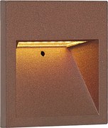 Moderné nástenné svietidlo hrdzavo hnedé štvorcové vrátane LED IP54 - Gem