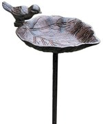 Zapichovacie napájadlo pre vtáky Lea, 98x14 cm, liatina, hnedá
