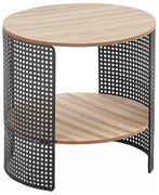 Konferenčný stolík TRAFICA 41x41 cm čierna/béžová