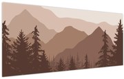 Obraz - Hnedé pohorie N⁰2 (120x50 cm)