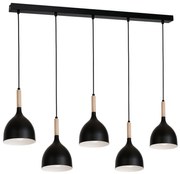 Luster na lanku NOAK WOOD 5xE27/60W/230V