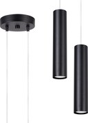 Závesné svietidlo Lagos, 2x čierne kovové tienidlo, o