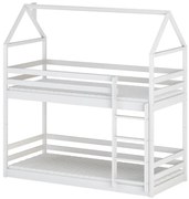 Posteľ Domček Axel 90x200 biela