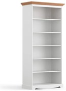 PROXIMA.store - Rustikálna drevená knižnica - BELLUNO ELEGANTE FARBA: biela - dub