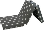 Skladací matrac Samba, sivý so vzorom hviezd%
