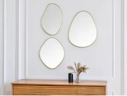 Set nástenných zrkadiel (3 ks) Viola, zlaté%