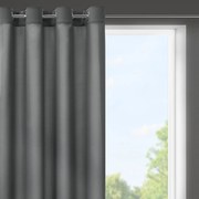 KRÁTKY ZÁVES NA KRÚŽKOCH RITA 140X175 CM GRAFITOVÁ