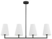 Argon 1831 - Luster na tyči SAFIANO 4xE27/15W/230V čierna