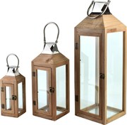 Sada 3 ks lampášov LEVI 62/42/28 hnedá