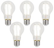 Sada 5 ks Inteligentné stmievateľné LED žiarovky E27 A60 číre 7W 806lm 2700-6500K