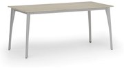 Rokovací stôl PRIMO OMEGA, 1600 x 800 mm, sivá podnož, dub prírodný