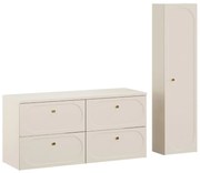 Koupelnová sestava s deskou a skříňkami Donna 120 cm písková