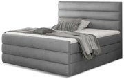 Kontinentálna boxspring posteľ Carmen, sivá 160x200cm (monolith 84/ CAND 04)