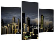 Obraz mesta v oblakoch (90x60 cm)