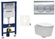 Cenovo zvýhodnený závesný WC set Geberit do ľahkých stien / predstenová montáž + WC SAT Brevis SIKOGESBRED20