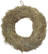 Prírodný dekoratívny veniec s trávou Fleur - Ø 35 cm