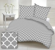 Obliečky krepové Maroko sivé TiaHome - 1x Vankúš 90x70cm, 1x Paplón 140x200cm