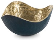 DEKORAČNÁ KOVOVÁ MISKA PEDRO3 (08) 25X25X13 CM TMAVOMODRÁ