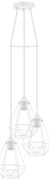 Eglo 79083 - Závesné svietidlo na lanku BYRON 3xE27/60W/230V biela