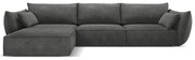 Sivá rohová pohovka (ľavý roh) Vanda - Mazzini Sofas