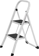 Rebrík, 2-stupňový rebrík, skladací, nosnosť 150 kg, biely