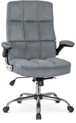 Kancelárske otočné kreslo LONDON zamatové, sivé