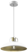 Závesné svietidlo Felix, 1x zlaté/biele kovové tienidlo, w/g