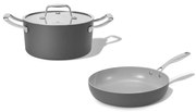 Elmich Sada keramického riadu Vital 2 ks, 1 hrniec a 1 panvica - tmavosivá