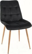 SI Elegantná stolička D Velvet čierna