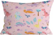 Obliečka na vankúš z mikrovlákna DINO ISLAND 50x70 cm, farebný