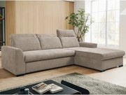 Rohová sedačka Arya, béžová cappuccino šrukturovaná tkanina, pravý roh%