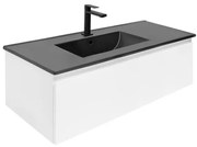 Kúpeľňová skrinka s umývadlom SAT B-WAY 99x30x45 cm biely lesk BWAY100WU4BB