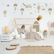 Samolepky na stenu - Kopce a balóny