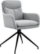 Jedálenská stolička Somers - látka - svetlo šedá