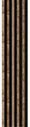 Akustické dekoračné lamely, dub wotan 3D lamely na filcovom podkladu, rozměr 250 x 30 cm, IMPOL TRADE